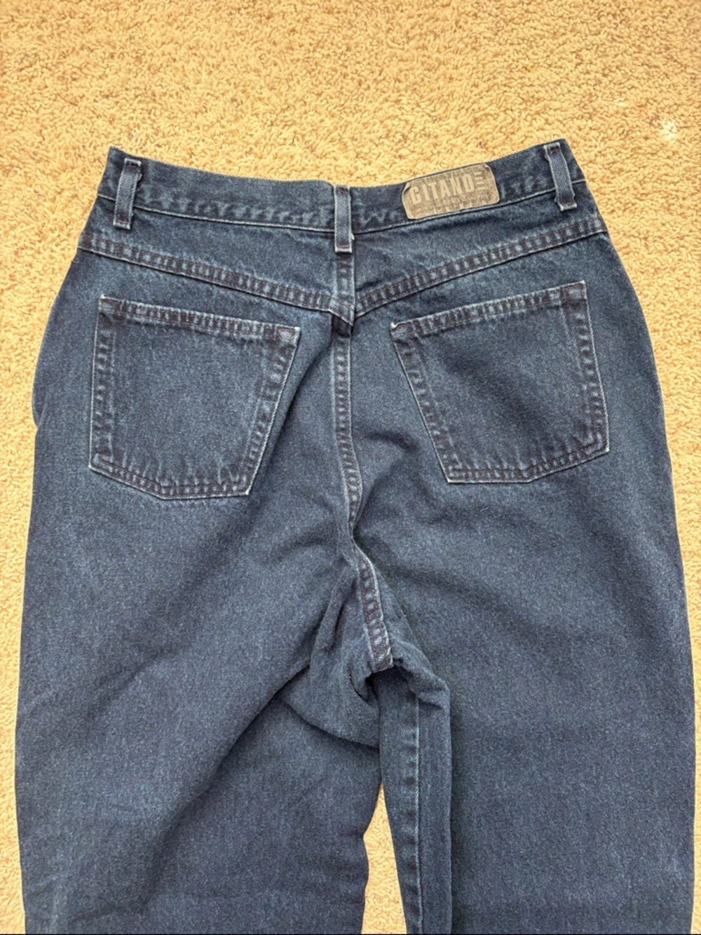 VINTAGE Gitano Dark Wash Straight Leg Jeans Size 12 - Picture 2 of 5